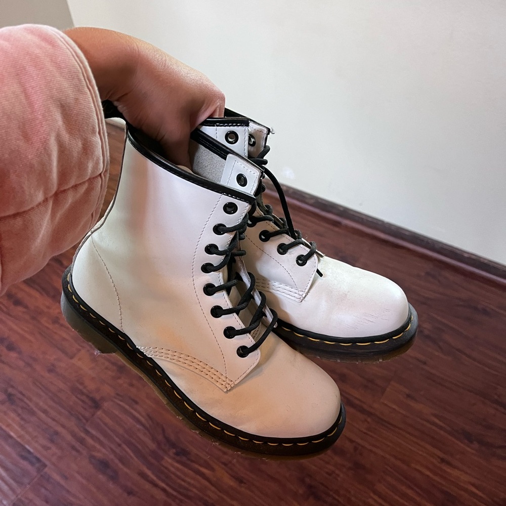 White Lace Up Dr. Martens